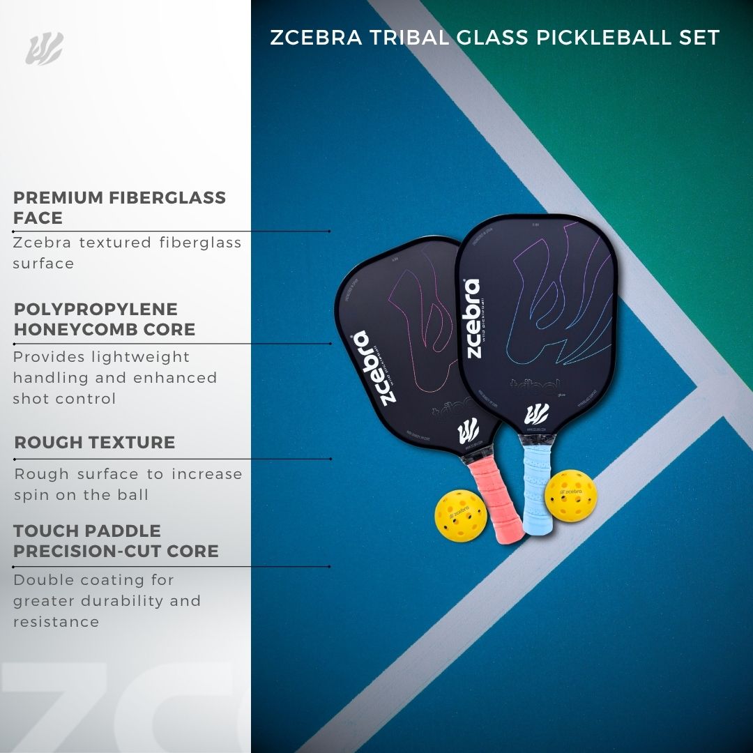 Pickleball Set 2 Paddles 2 Balls